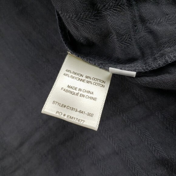 Cloth & Stone Buffalo Check Shirt Womens Gray Anthropologie Lace Up Tie Back Top - Picture 10 of 12